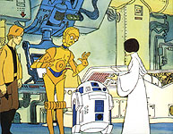 Luke, Leia and the droids