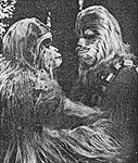 Malla and Chewie hugging