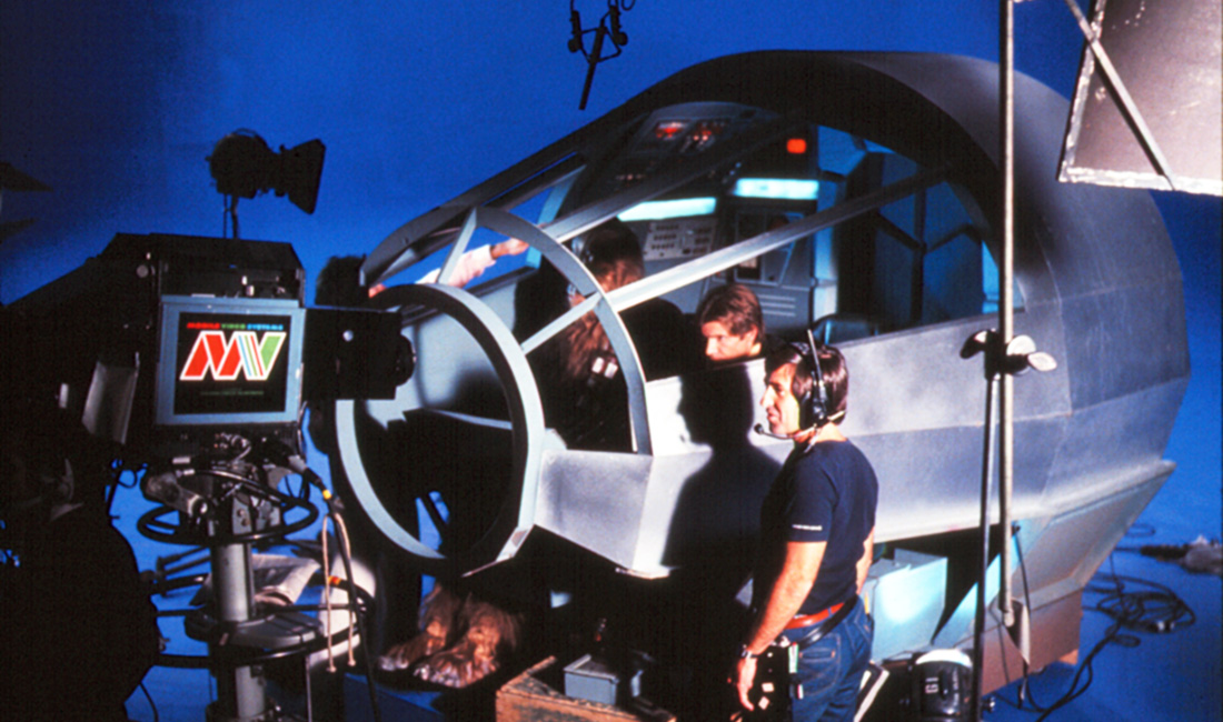 The Star Wars Holiday Special 1978 behind the scenes Millennium Falcon Cockpit with Han Solo and Chewbacca