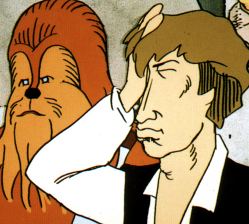 The Star Wars Holiday Special 1978 Cartoon Han Solo & Chewbacca