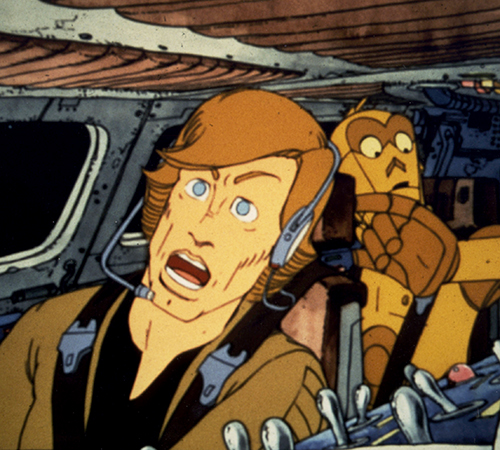 The Star Wars Holiday Special 1978 Cartoon Luke Skywalker with C-3PO
