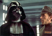 Another shot of Vader and Bast talking.  Image from Starlog magazine, courtesy of Greg Rossiter.
