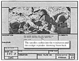 A storyboard depicting the resulting explosion.