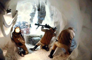 Rebels blast away at the Wampa attacker. From the 'Behind The Magic' CD ROM.