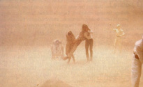 Leia and Han come into view.  Note the crewmember's arm in the foreground.  From the Star Wars Insider #35.